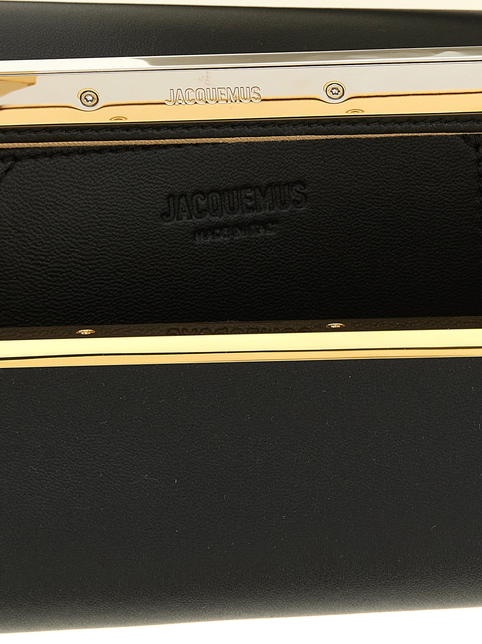 Black Lamb Leather Clutch Bag