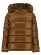 Brown Polyamide Full-Length Jacket