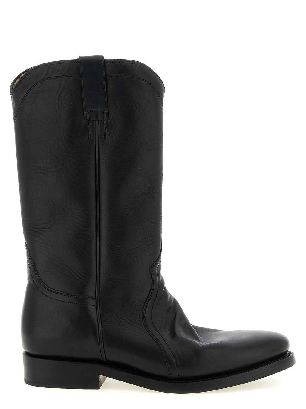Black Calfskin Over The Knee