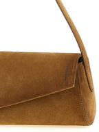 Brown Calfskin Shoulder Bag
