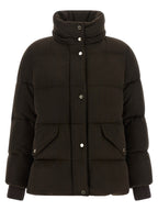 Brown Wool Full-Length Jacket