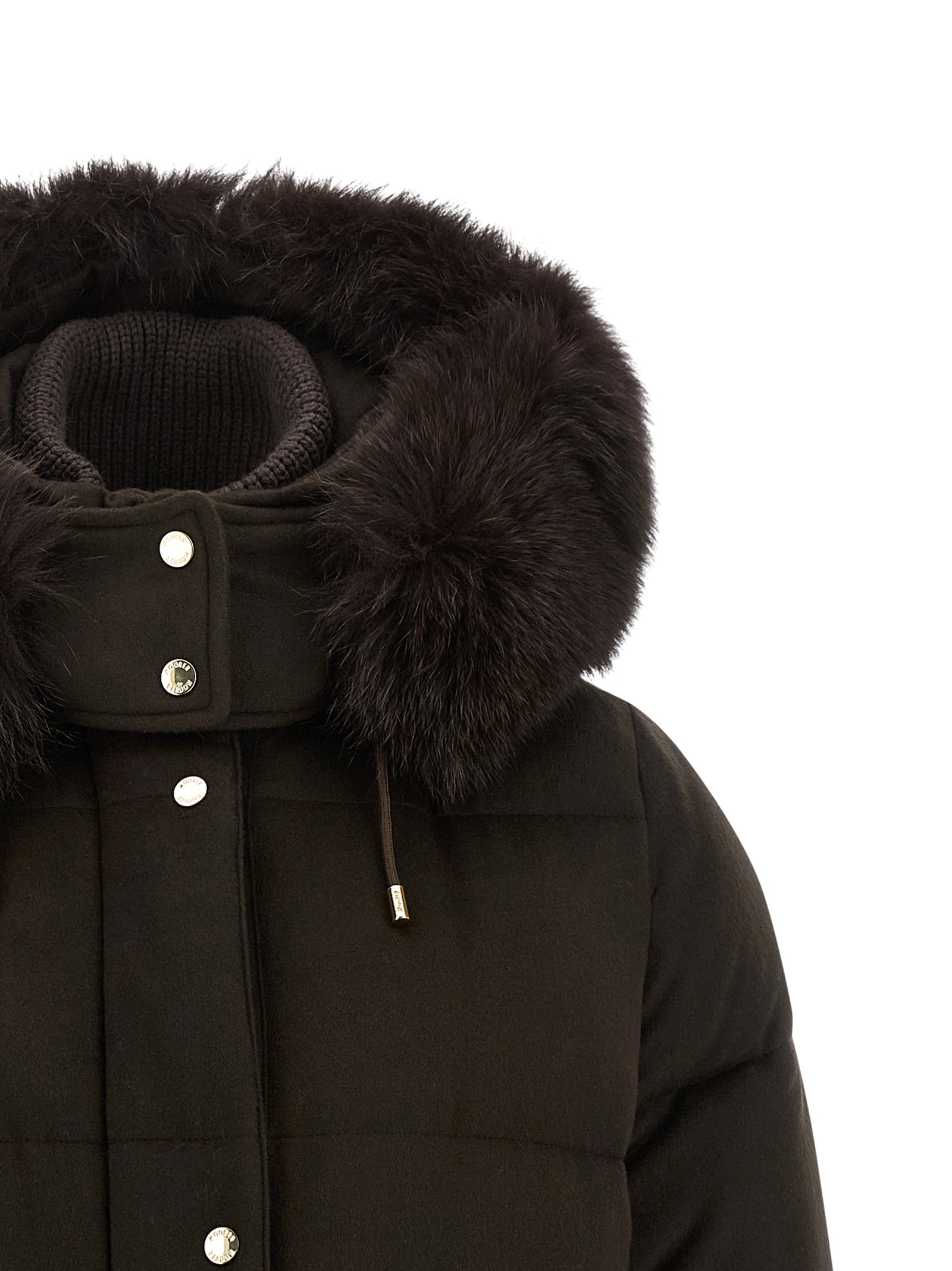 Brown Wool Full-Length Jacket