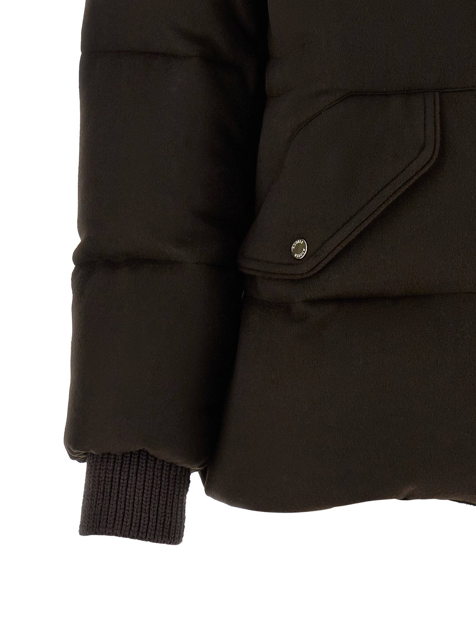 Brown Wool Full-Length Jacket