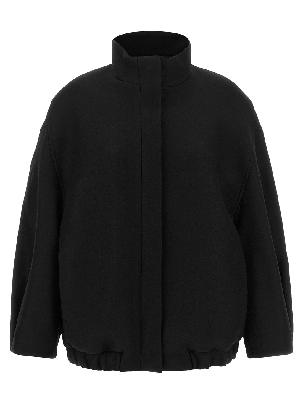 Black Wool Bomber