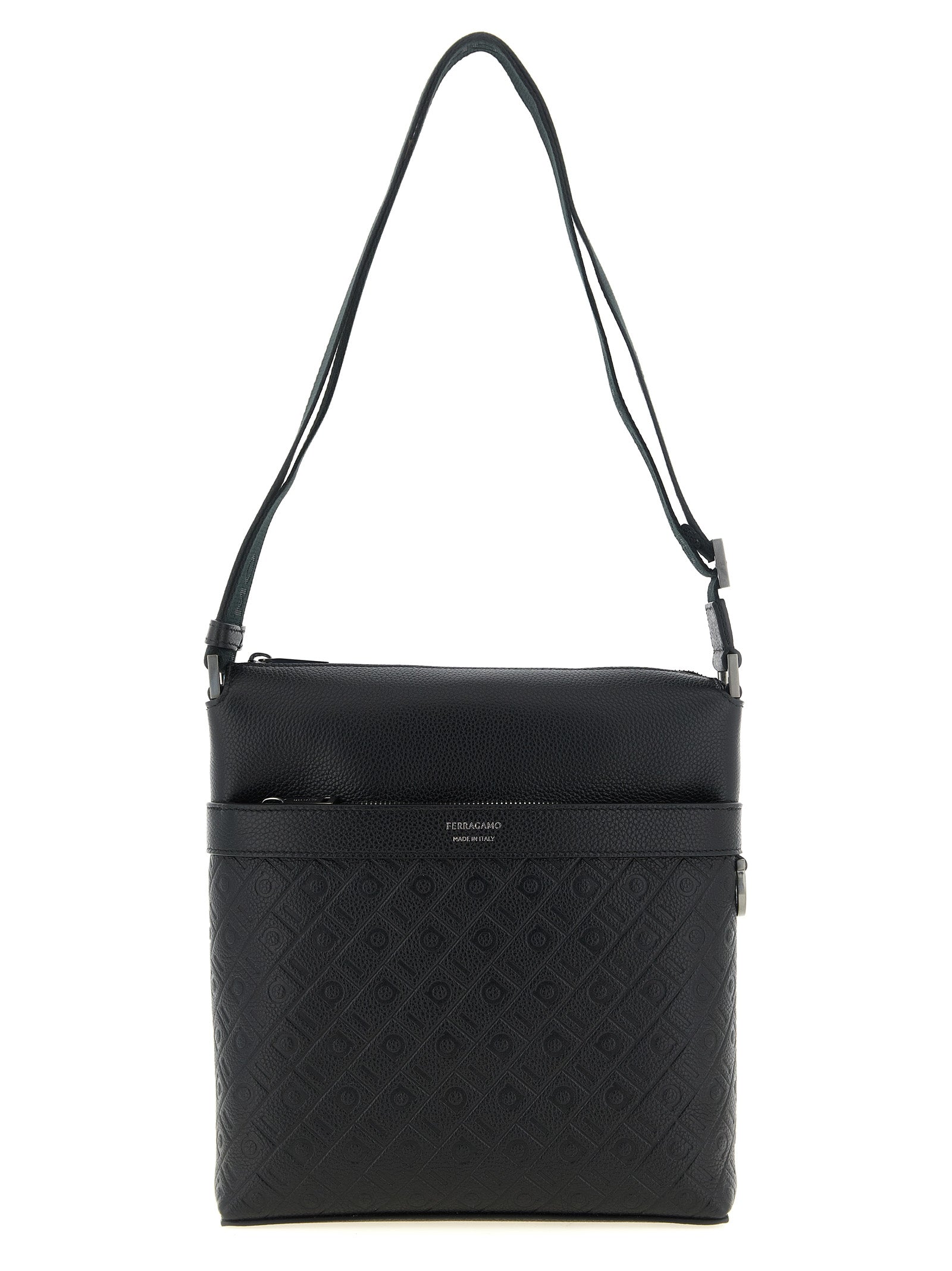 Black Calfskin Crossbody Bag