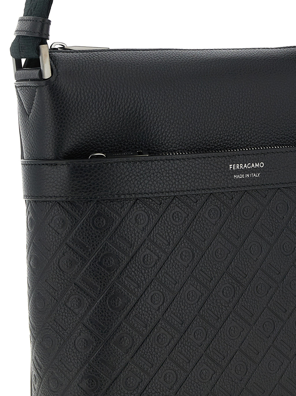 Black Calfskin Crossbody Bag