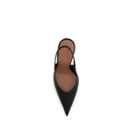 Black Satin High Heel Pumps