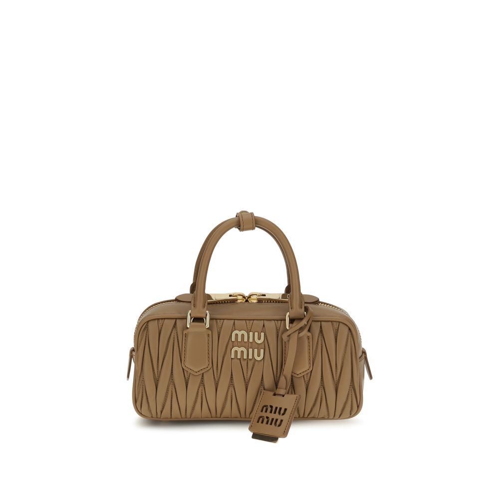 Beige Calf Leather Bos Taurus Handbag