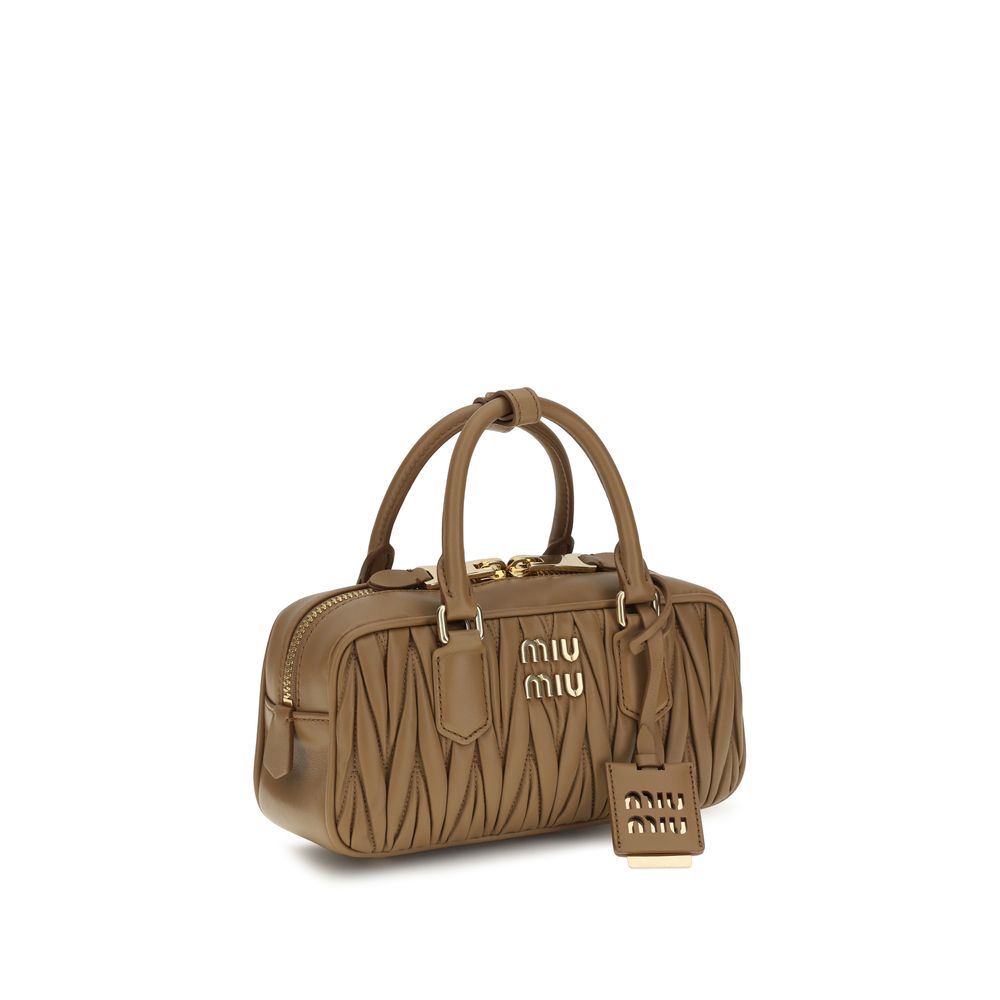 Beige Calf Leather Bos Taurus Handbag