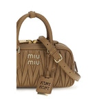 Beige Calf Leather Bos Taurus Handbag