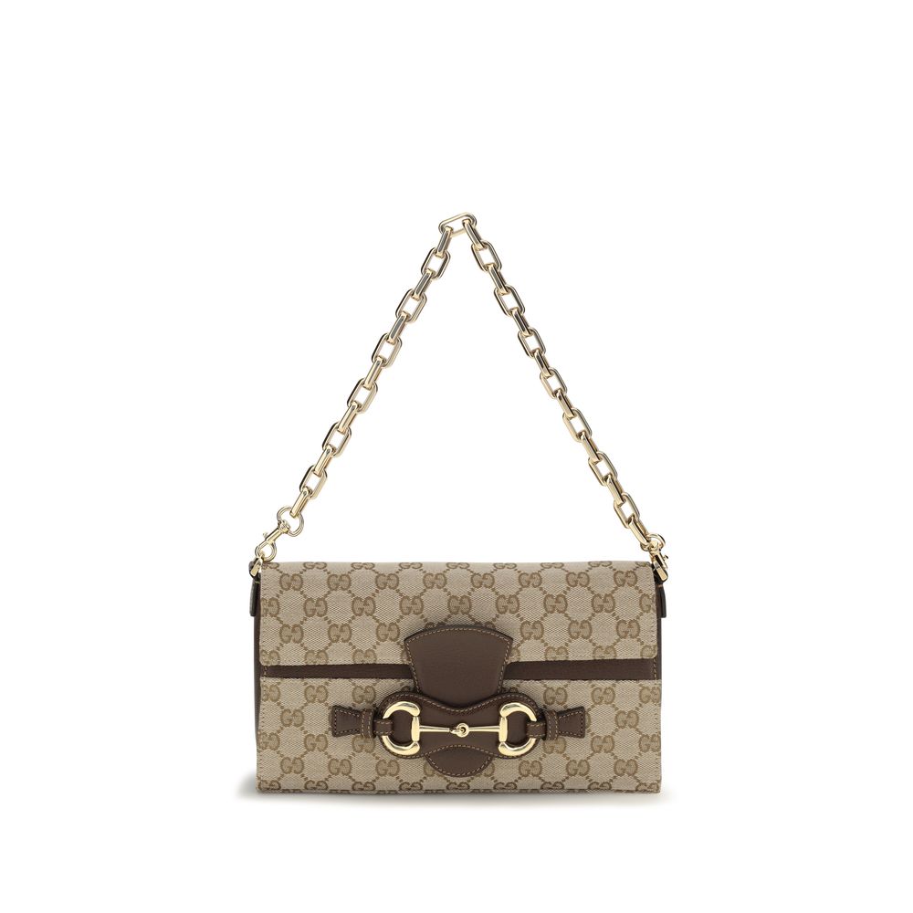 Beige Fabric Shoulder Bag