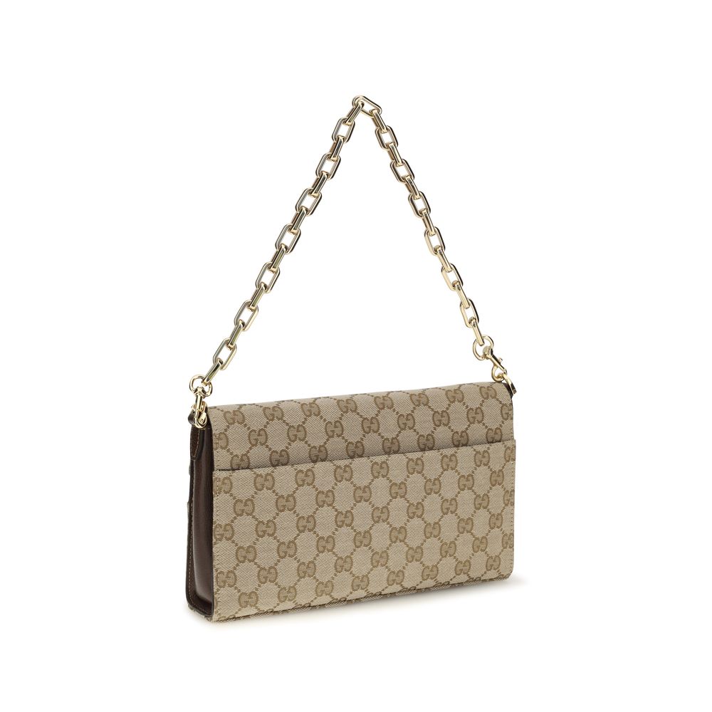 Beige Fabric Shoulder Bag