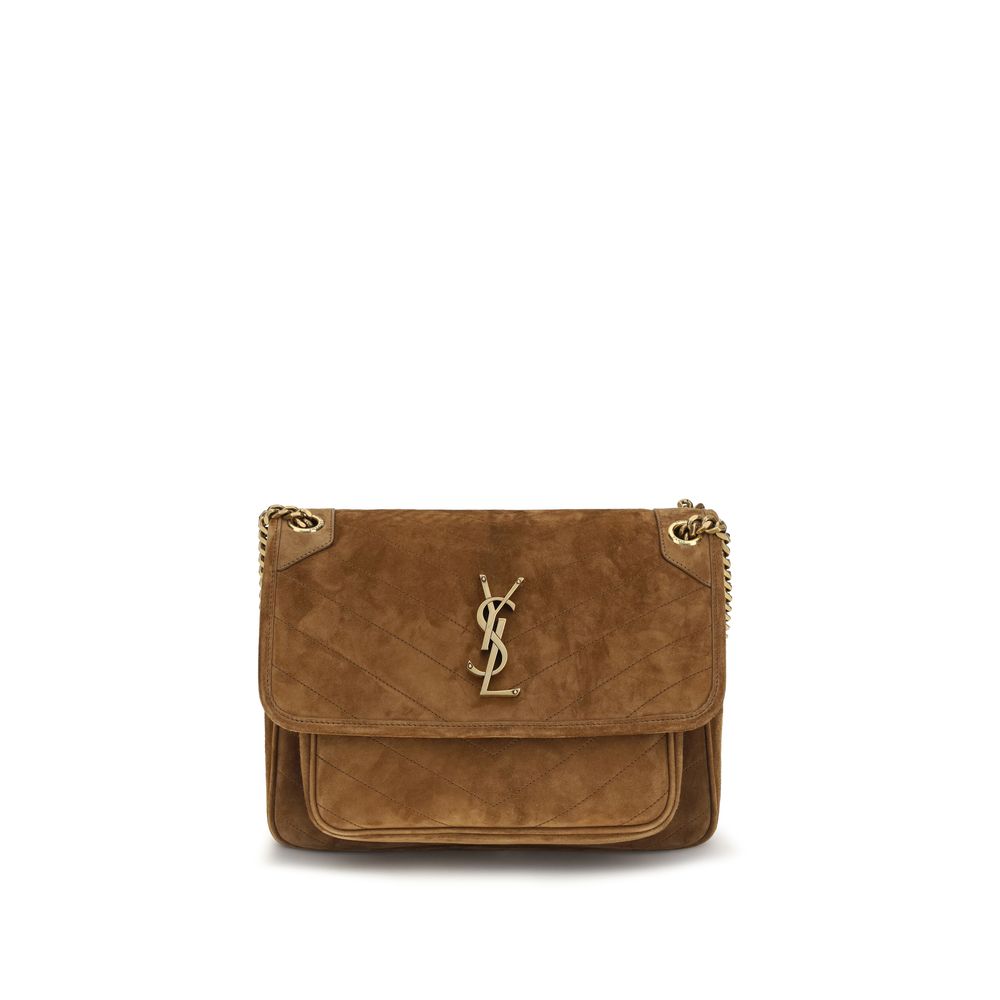 Brown Suede Leather Shoulder Bag