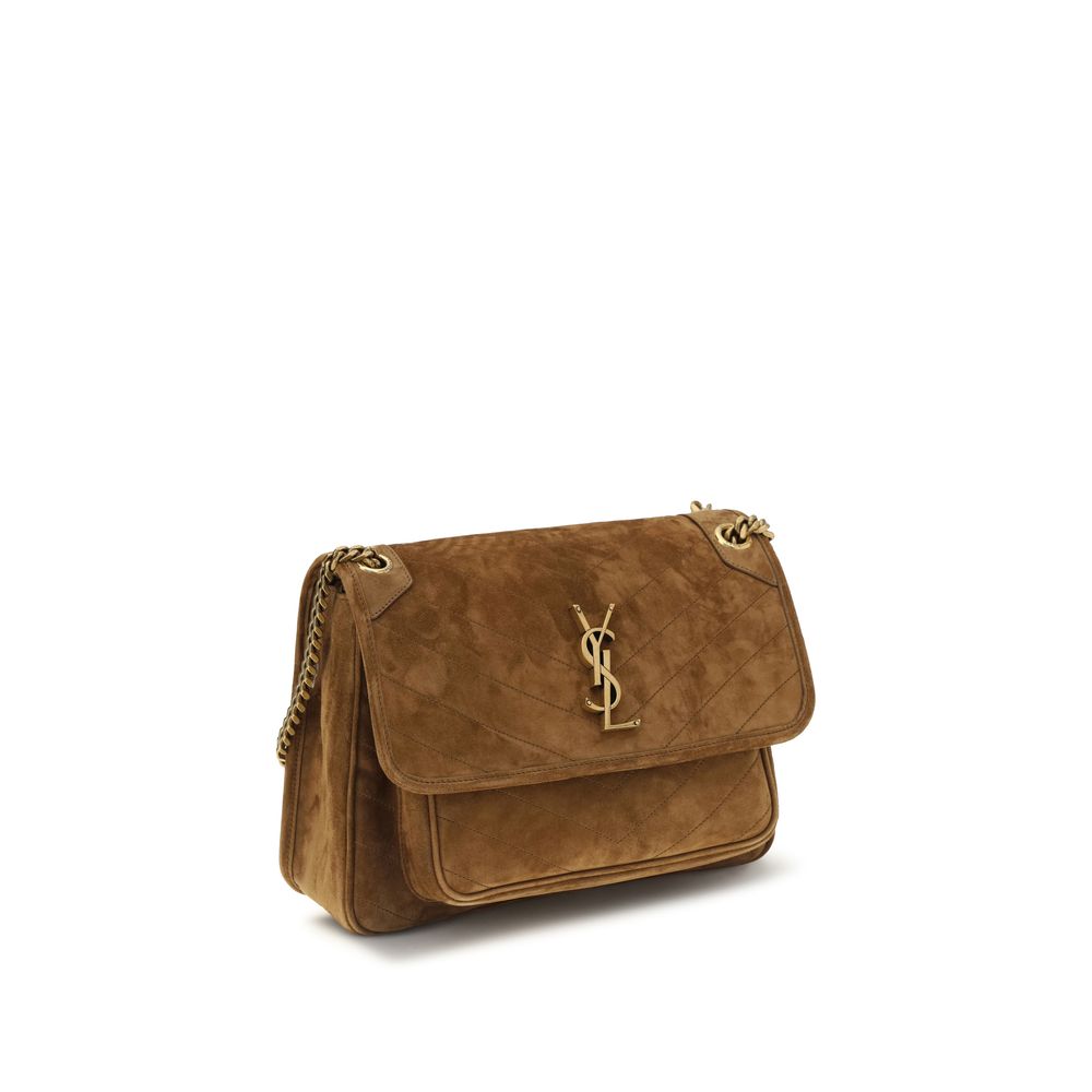 Brown Suede Leather Shoulder Bag