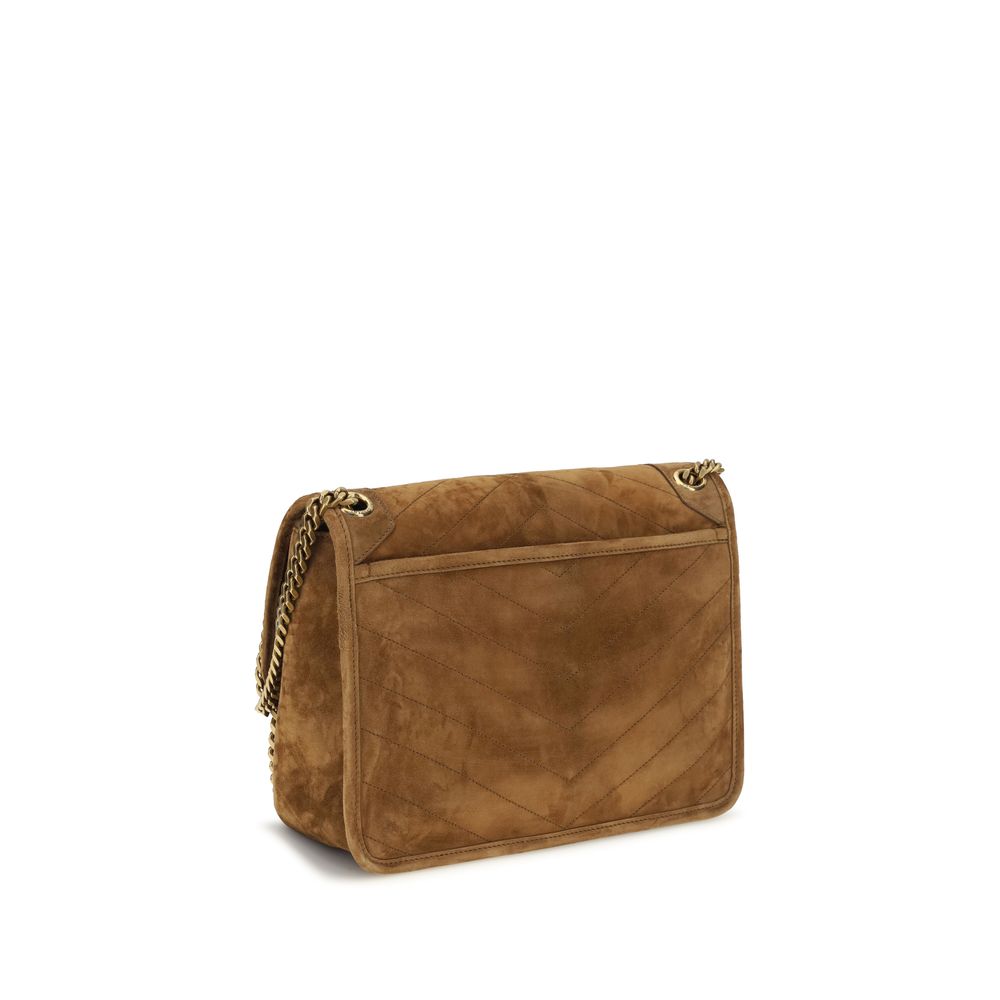 Brown Suede Leather Shoulder Bag