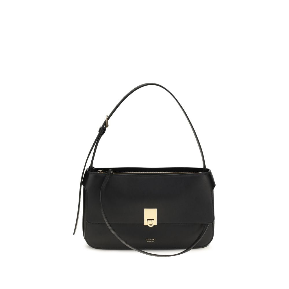 Black Calf Leather Bos Taurus Shoulder Bag