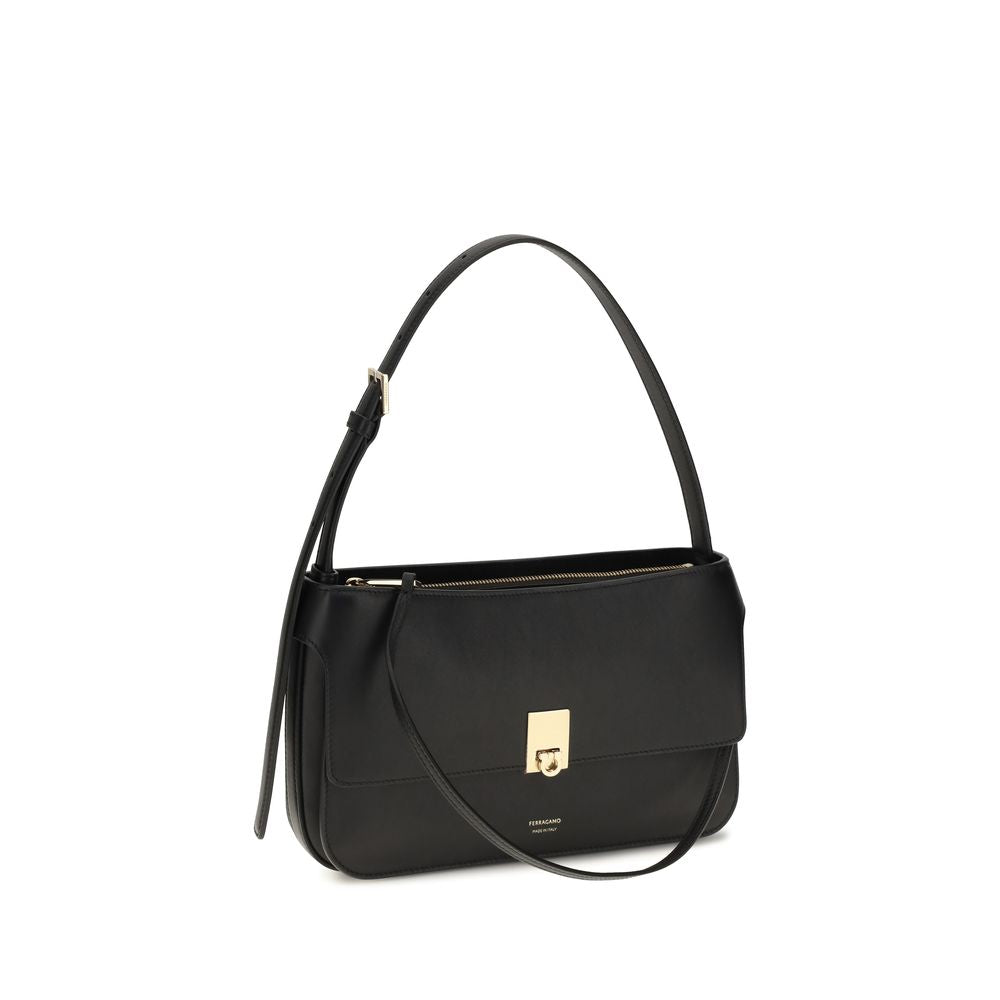 Black Calf Leather Bos Taurus Shoulder Bag