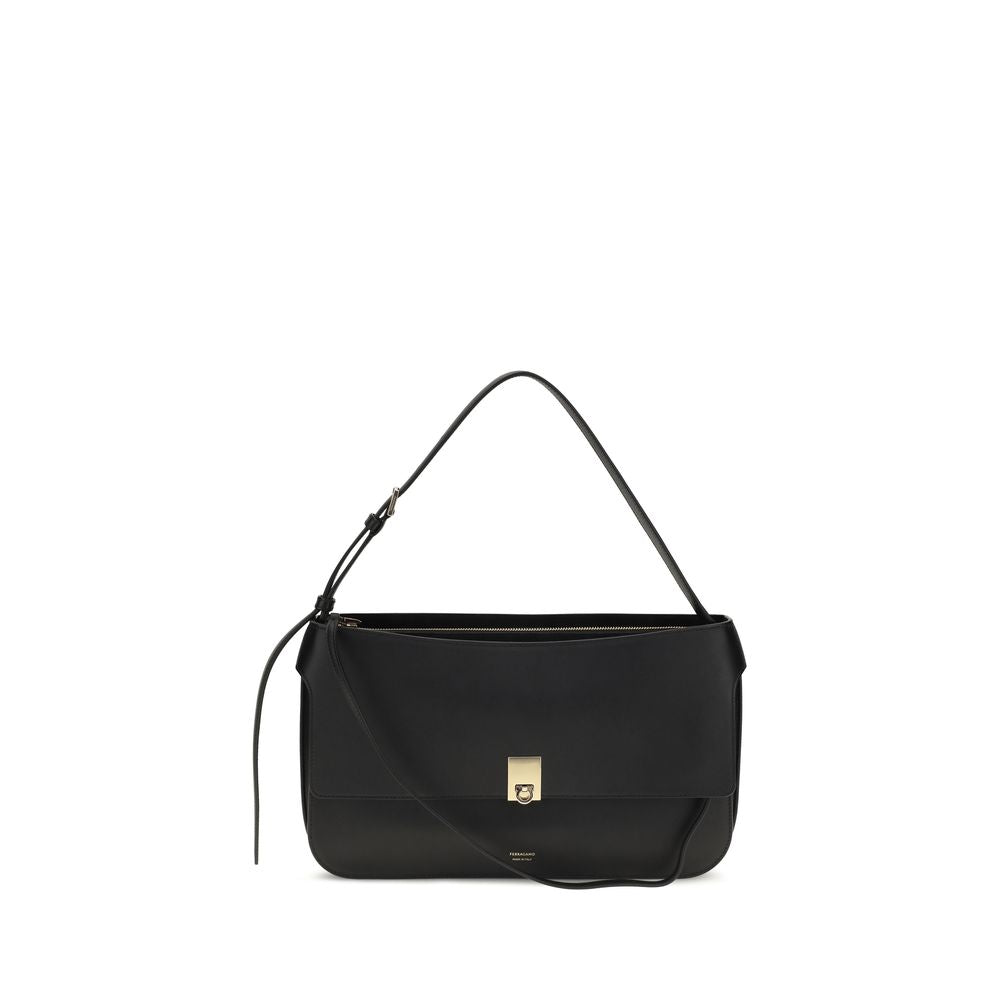 Black Calf Leather Bos Taurus Shoulder Bag