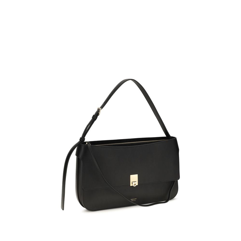 Black Calf Leather Bos Taurus Shoulder Bag