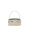 Beige Calf Leather Bos Taurus Shoulder Bag