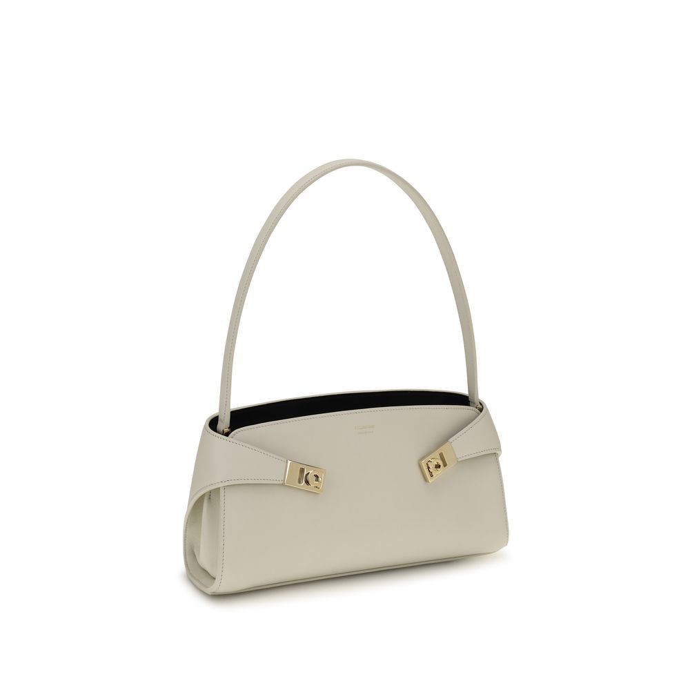 Beige Calf Leather Bos Taurus Shoulder Bag