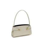 Beige Calf Leather Bos Taurus Shoulder Bag