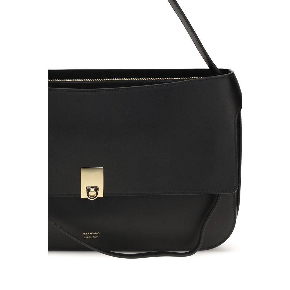 Black Calf Leather Bos Taurus Shoulder Bag