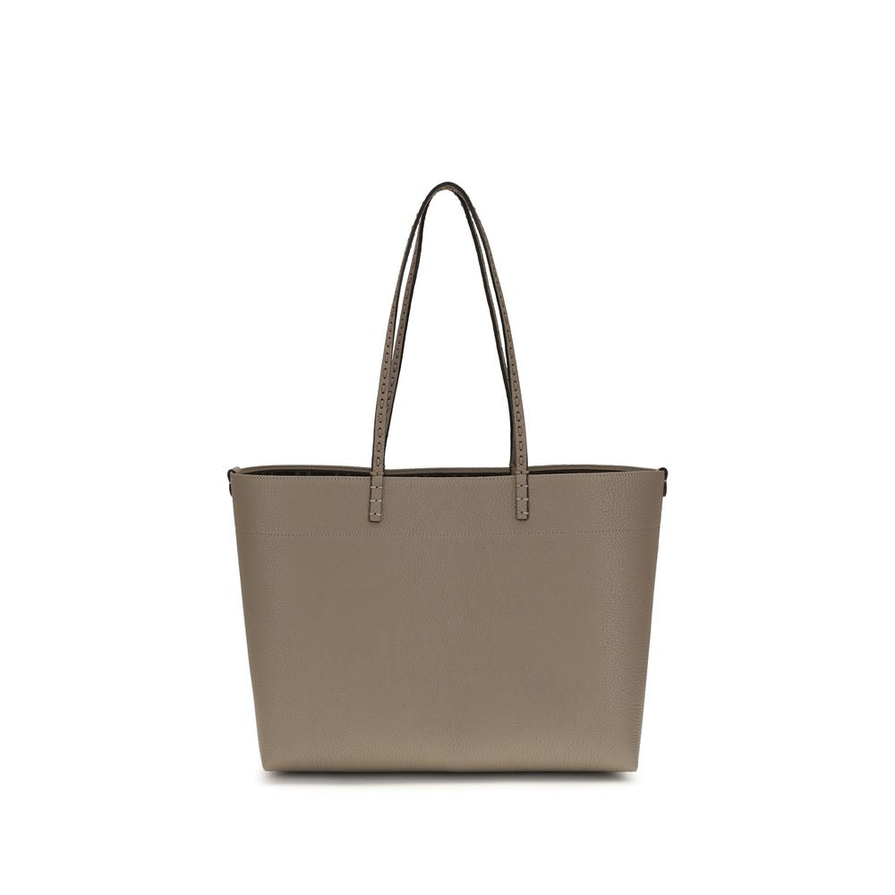 Beige Calf Leather Bos Taurus Shoulder Bag