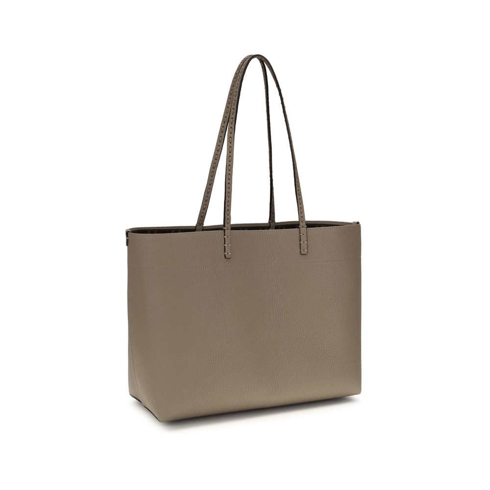 Beige Calf Leather Bos Taurus Shoulder Bag