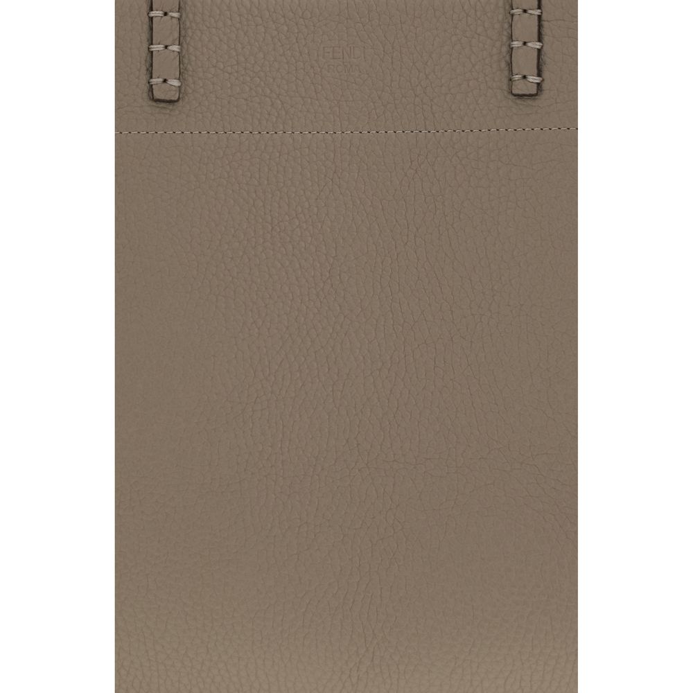 Beige Calf Leather Bos Taurus Shoulder Bag