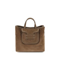 Brown Suede Leather Shoulder Bag