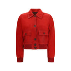 Red Goatskin Full-Length Jacket