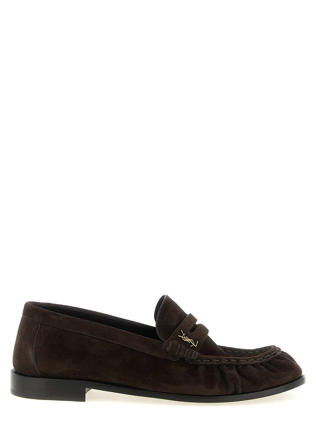 Brown Calfskin Slip-On Loafers