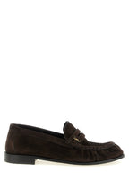 Brown Calfskin Slip-On Loafers