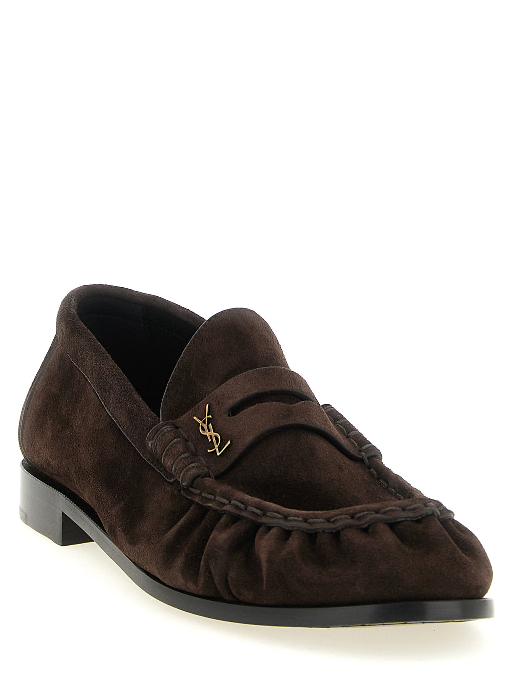 Brown Calfskin Slip-On Loafers