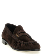 Brown Calfskin Slip-On Loafers