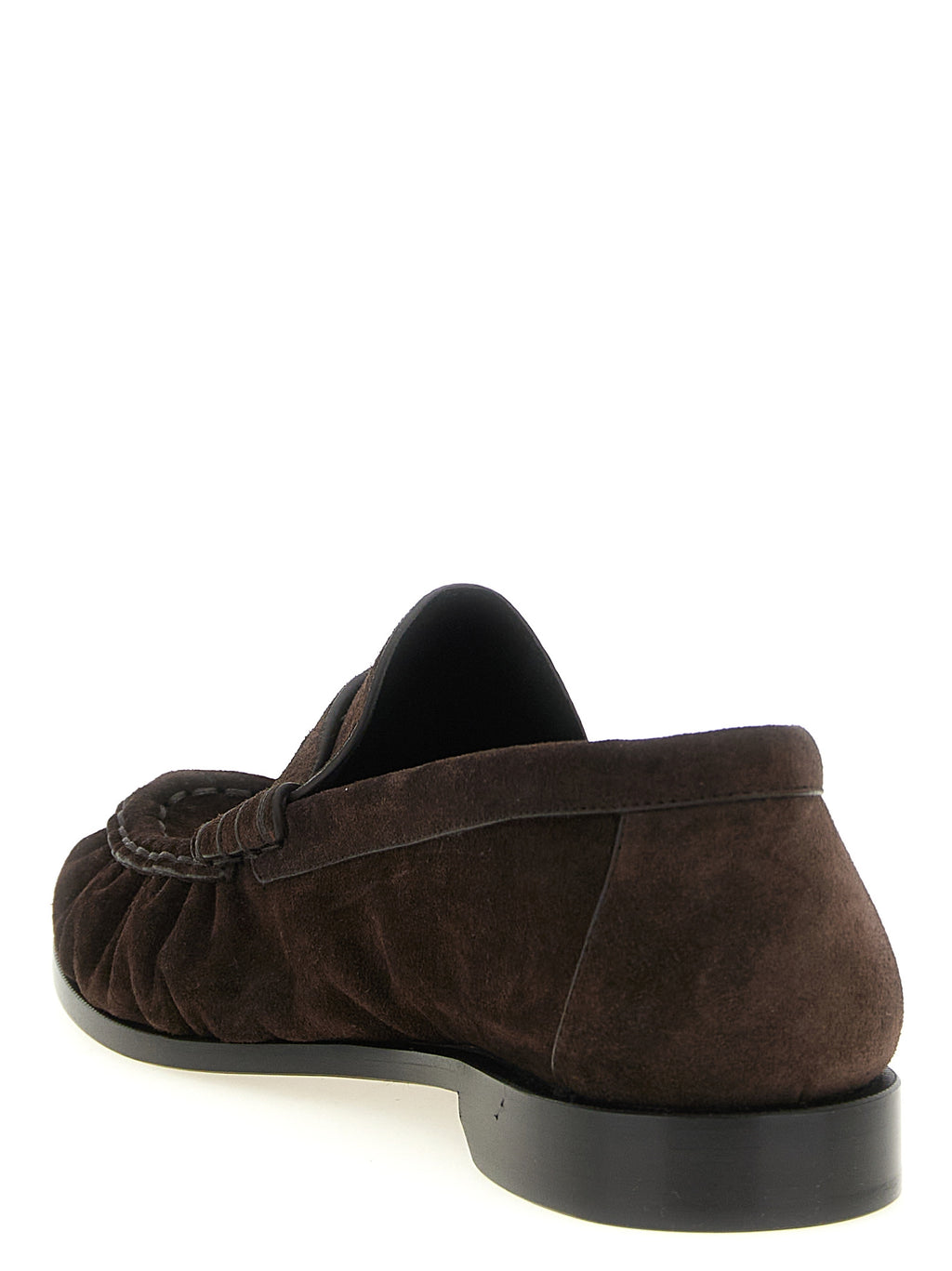 Brown Calfskin Slip-On Loafers