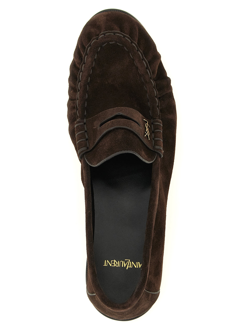 Brown Calfskin Slip-On Loafers