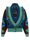 Blue Virgin Wool Cardigan