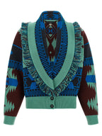 Blue Virgin Wool Cardigan