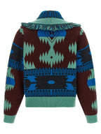 Blue Virgin Wool Cardigan