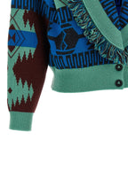 Blue Virgin Wool Cardigan