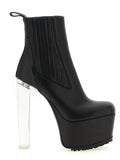 Black Calfskin Ankle Boots