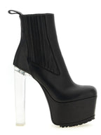 Black Calfskin Ankle Boots