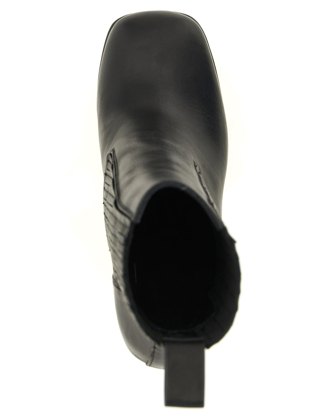 Black Calfskin Ankle Boots
