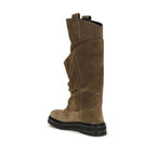 Brown Calf Leather Bos Taurus Lace-Up Boots
