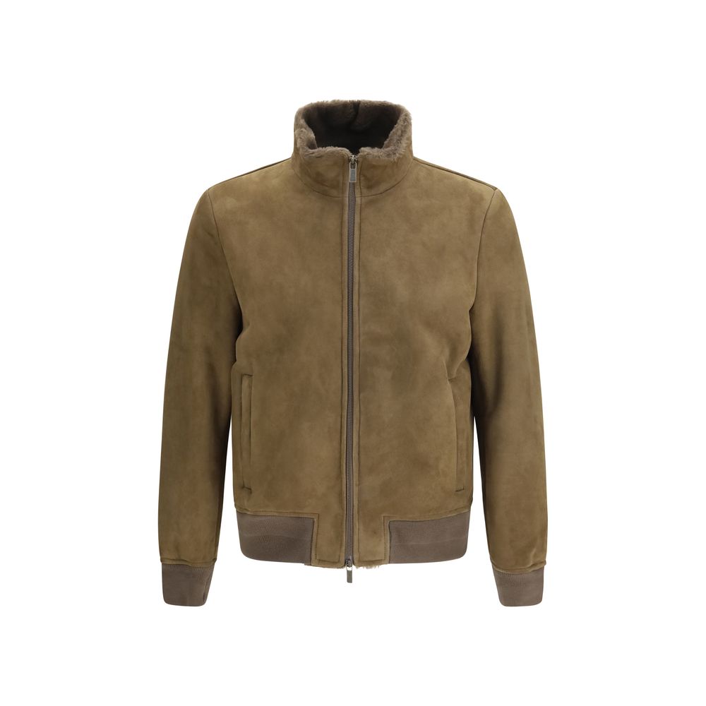 Brown Lamb Ovis Aries Full-Length Jacket