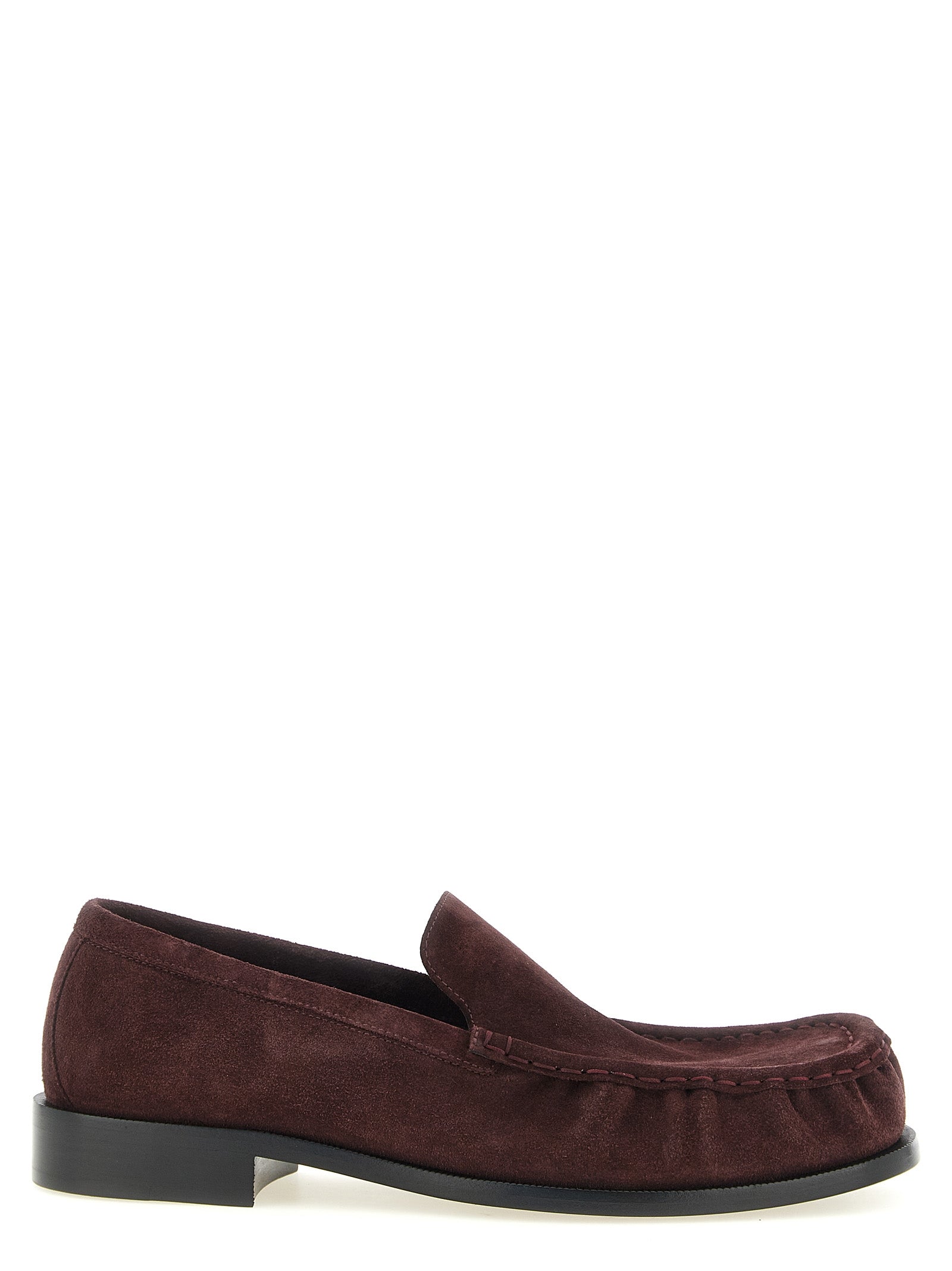 Bordeaux Calfskin Slip-On Loafers