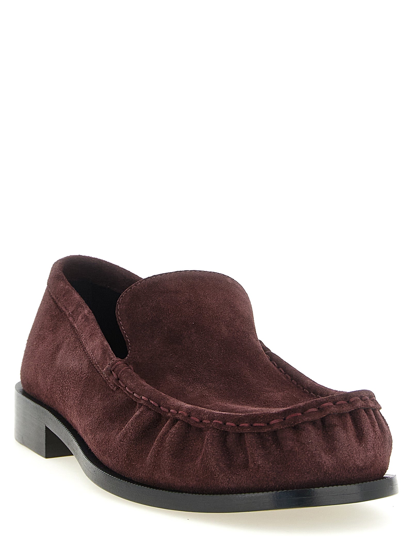 Bordeaux Calfskin Slip-On Loafers
