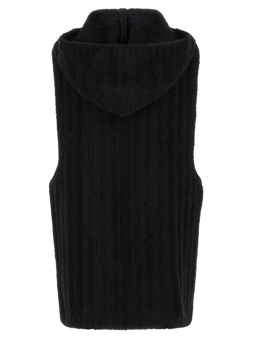 Black Cashmere Sleeveles Sweater